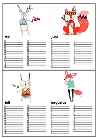 Kalender Kids A4 formaat